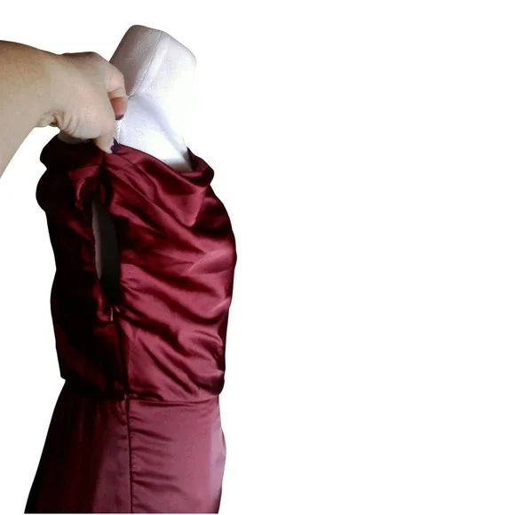 burgundy velvet off shoulder dress Burgundy Velvet Off the Shoulder Prom Dress, A-Line Party Dress US 12 / Burgundy